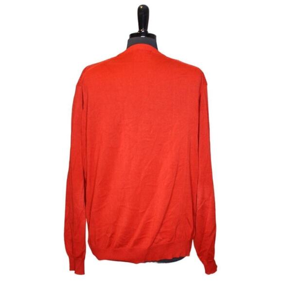 Lyle & Scott Scotland Sweater 100% Combed Cotton Rust Orange Pullover Jumper L - Picture 3 of 4